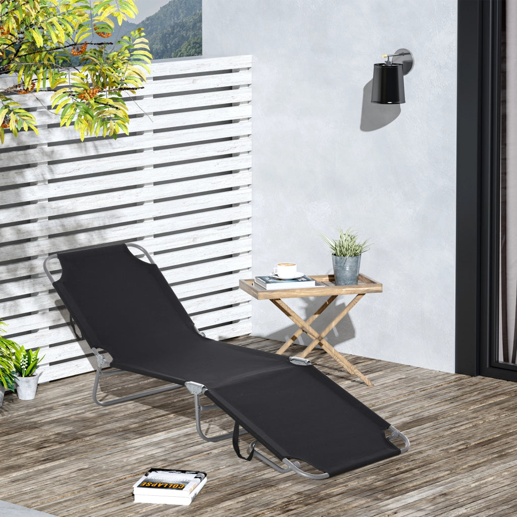 Sdraio da esterno regolabile ¨C Minimal ¨C Polyester nero metallo
