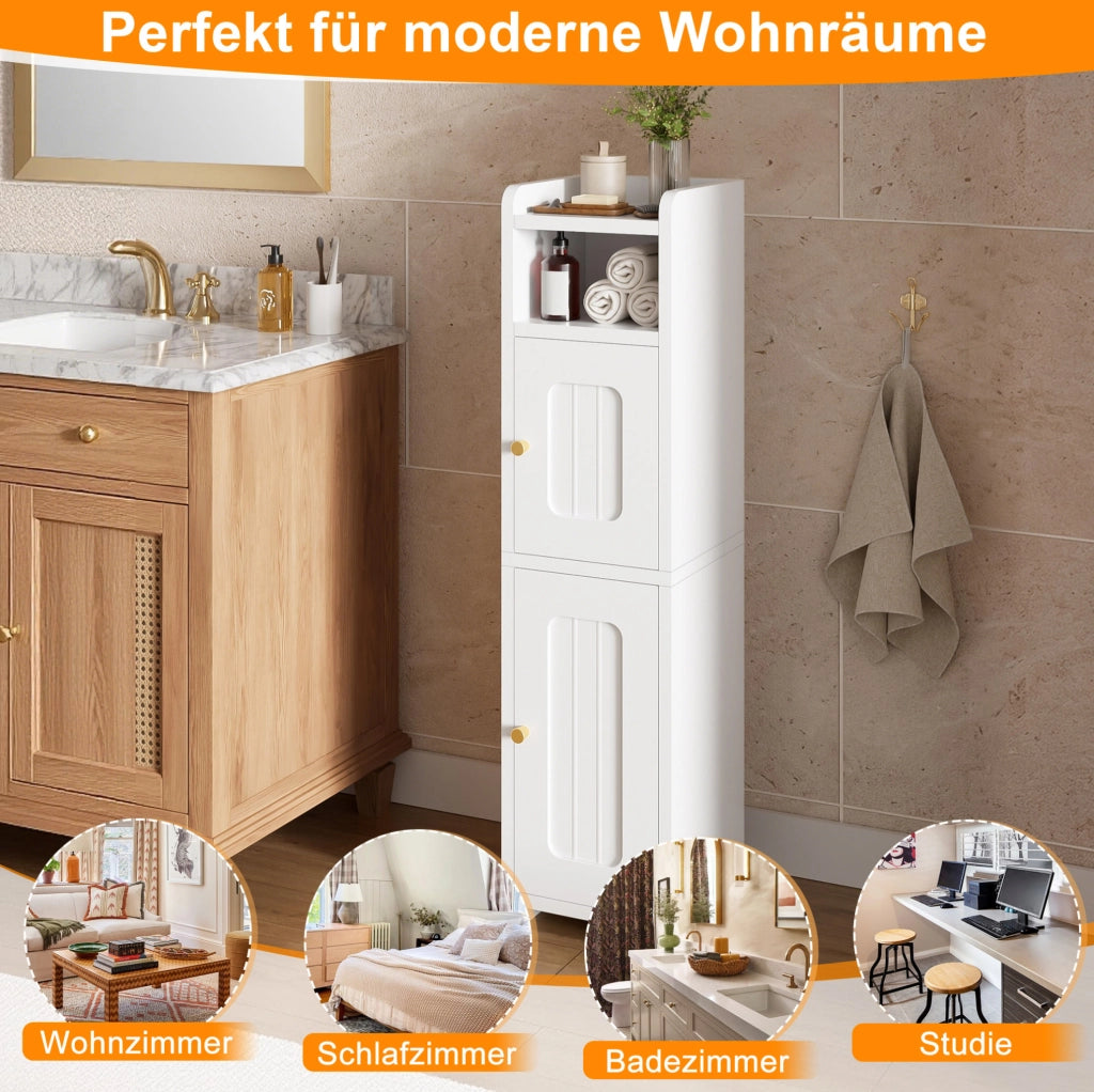 ARMADIO MULTIUSO 20x20x80 cm Truciolare Bianco con ripiano regolabile