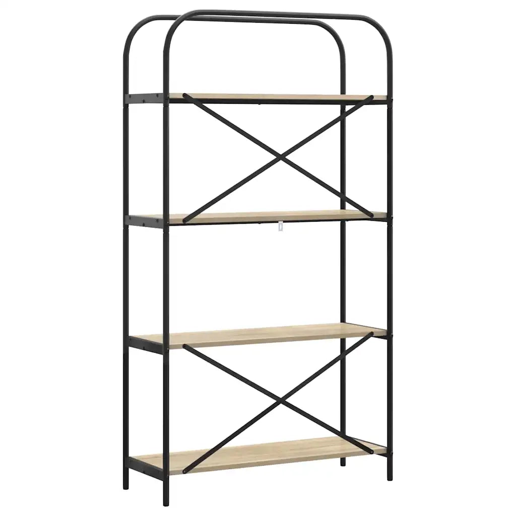 Libreria-Scaffale per Libri-Mobile di Stoccaggio Rovere Sonoma 80 x 30 x 146 cm Legno multistrato 959625