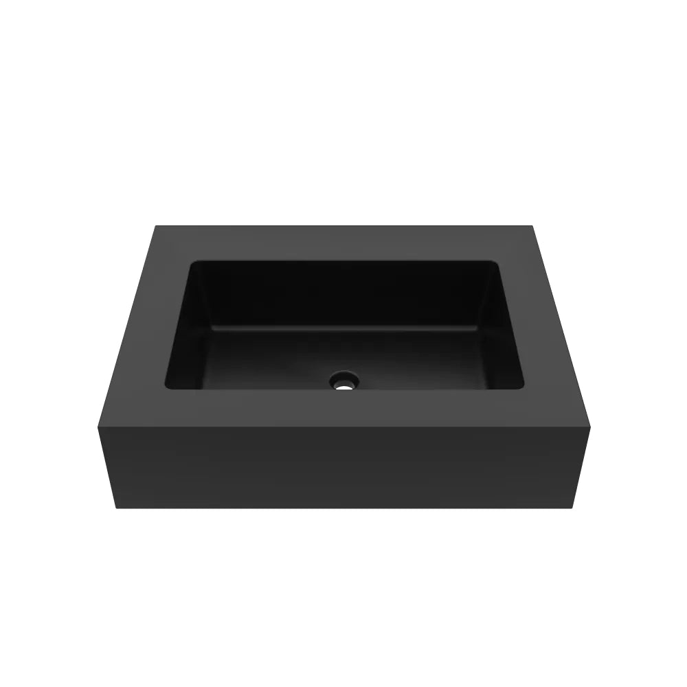 Lavabo sospeso in marmoresina 70cm nero opaco | Koro