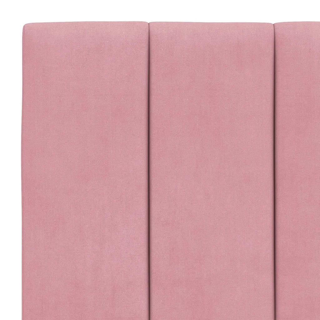 Letto singolo | Letto per adulti | Giroletto senza Materasso Hanko Rosa 80x200 cm in Velluto