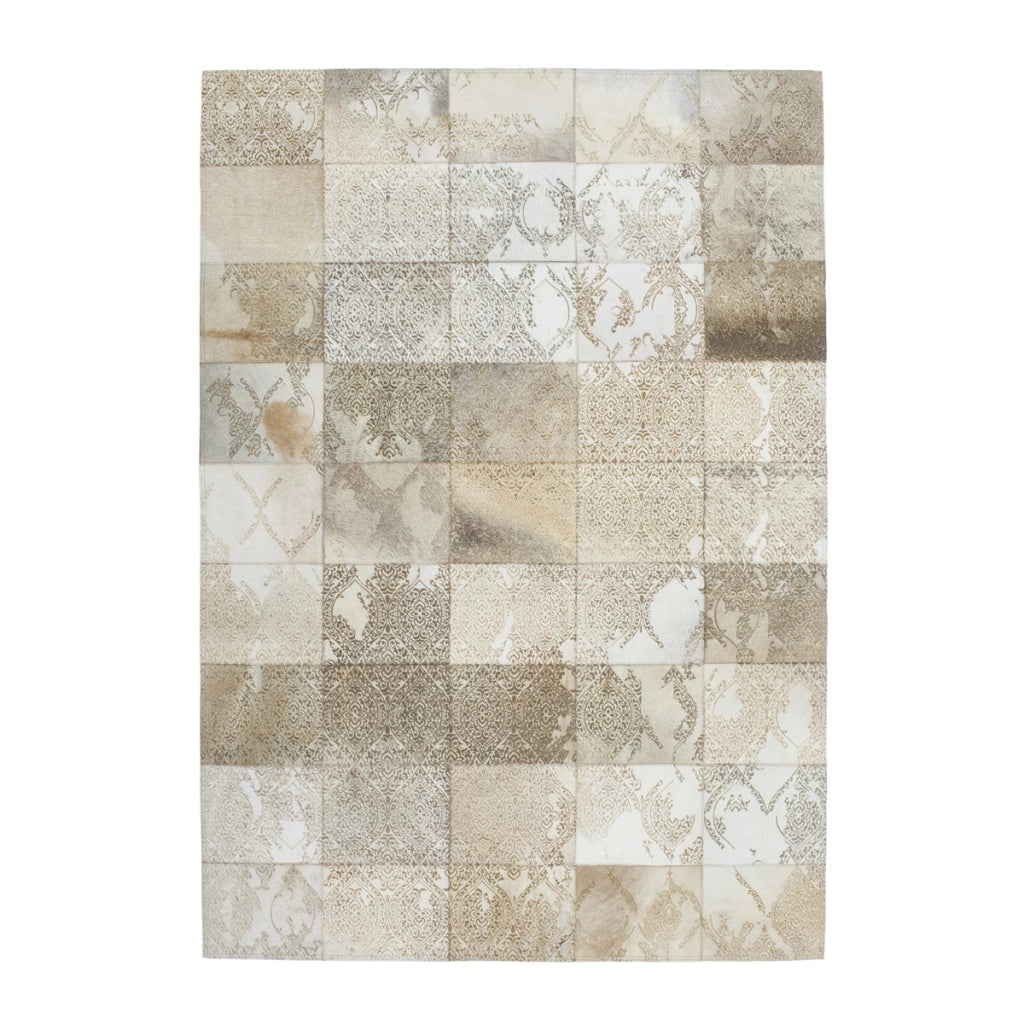 Tappeto Viper 333 Beige in Pelle e Poliestere