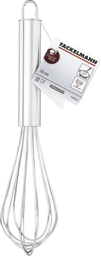 Garde 20 cm, ballongarde in acciaio inossidabile, robusta garde con cavi robusti (colore: argento), quantità: 1 pezzo