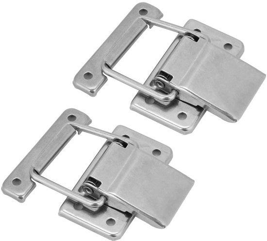 ONF3 - Cassetto Porta Clic - Chiusura in Acciaio Inossidabile - Hardware Compatta - Mobili - Resistente alla Flessione - Per Le Porte - 2 Pezzi