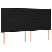 Testiera | Testata Nera 160x5x118/128 cm Tessuto
