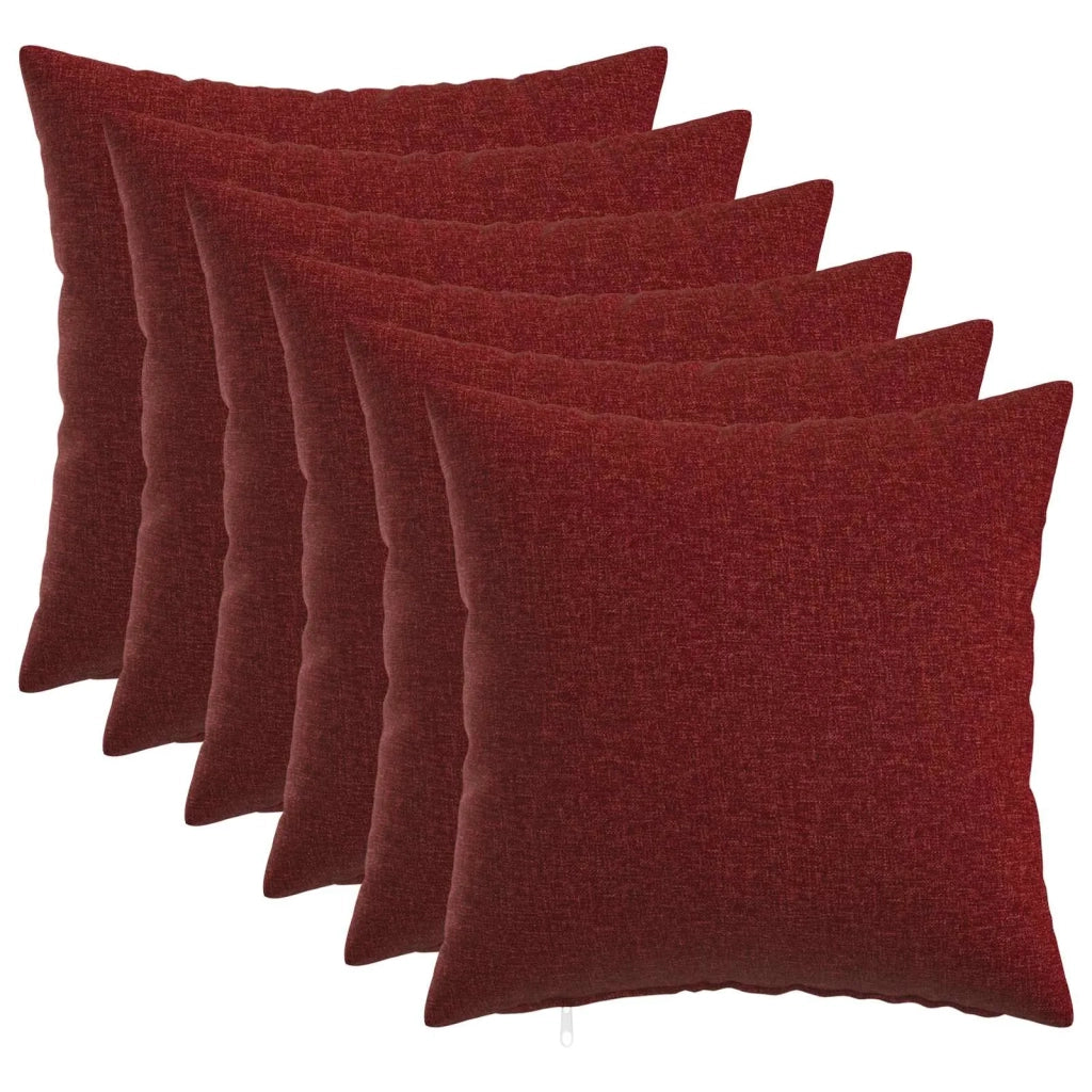 Cuscino con cuscino HEERLEN 6 pz Rosso Vino Tessuto 923488