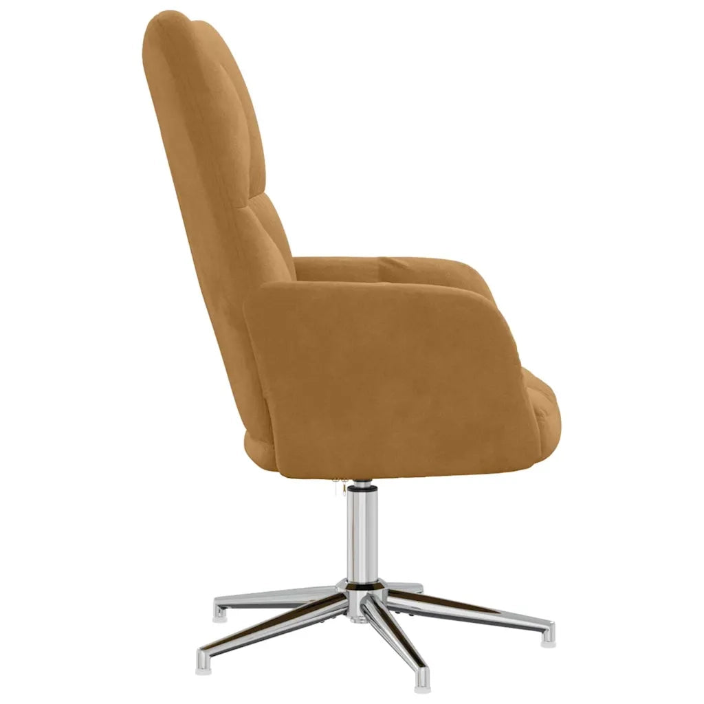 Sedia Relax Marrone in Velluto 328125