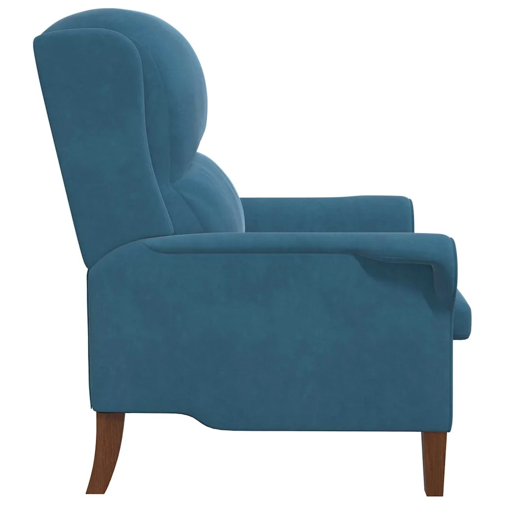Poltrona-Divano Sedia Blu Velluto 104942