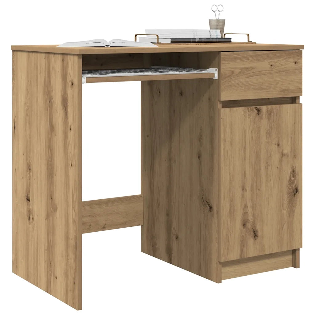 Scrivania Rovere Artigianale 86x49x76 cm in Legno Multistrato 861831