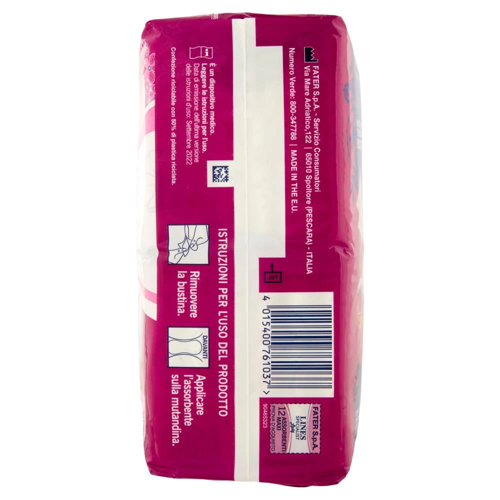 LINES SPECIALIST LADY ASSORBENZA MAXI 12 PZ IPOALLERGENICI ZERO ODORE