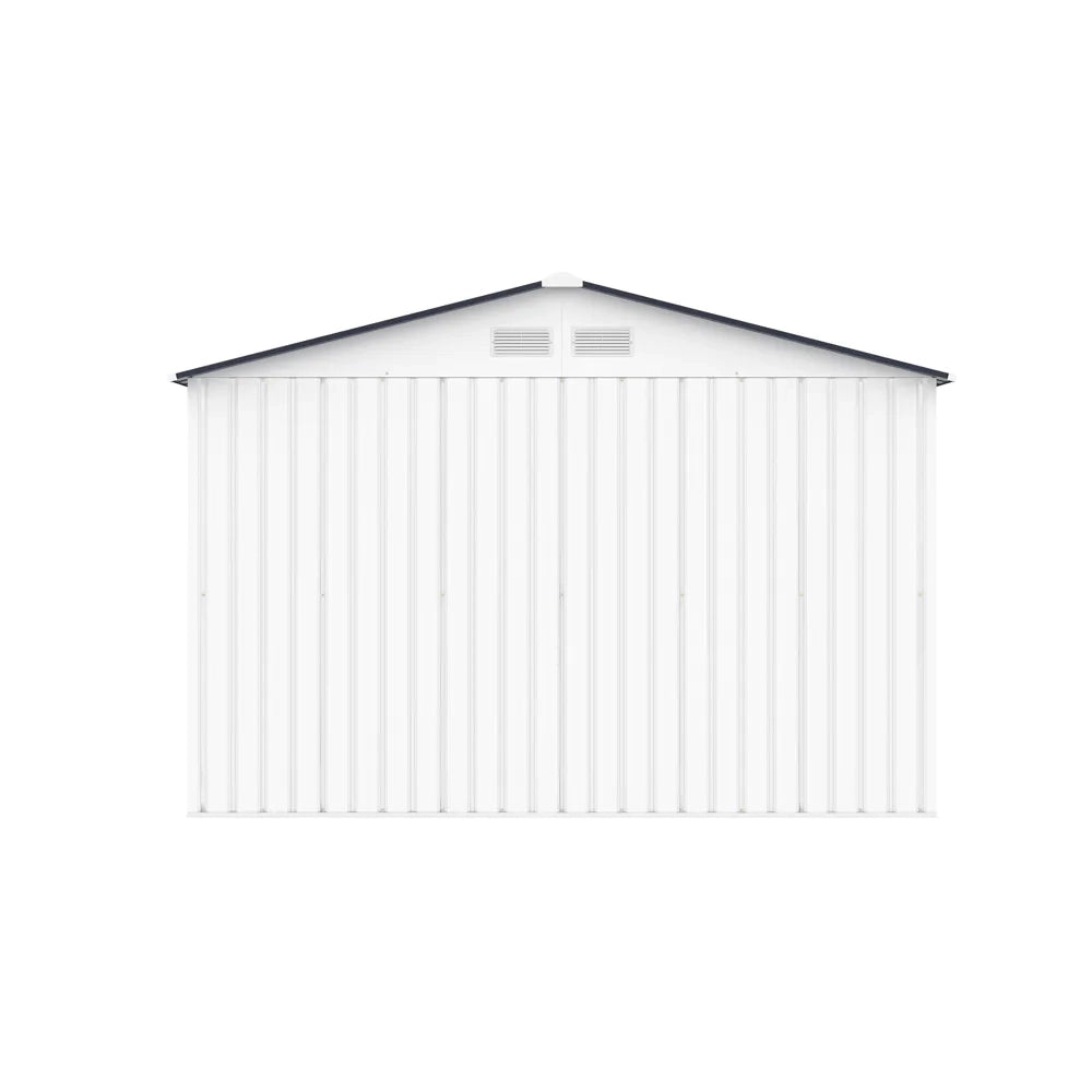 Casetta da giardino in acciaio zincato bianco 2,77x1,95x1,93 m - 65kg - 4,8 metri quadri