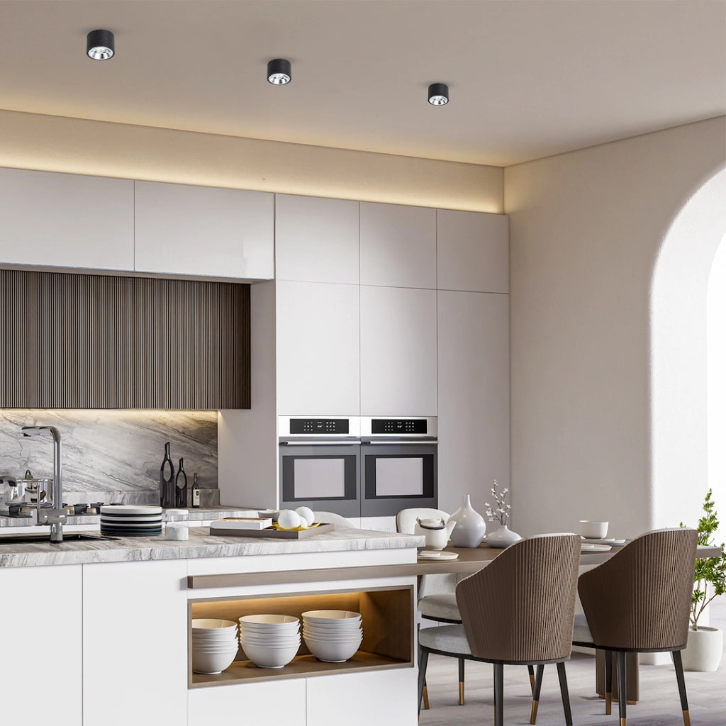 Spot soffitto esterno tondo nero AR111 15W Redondo