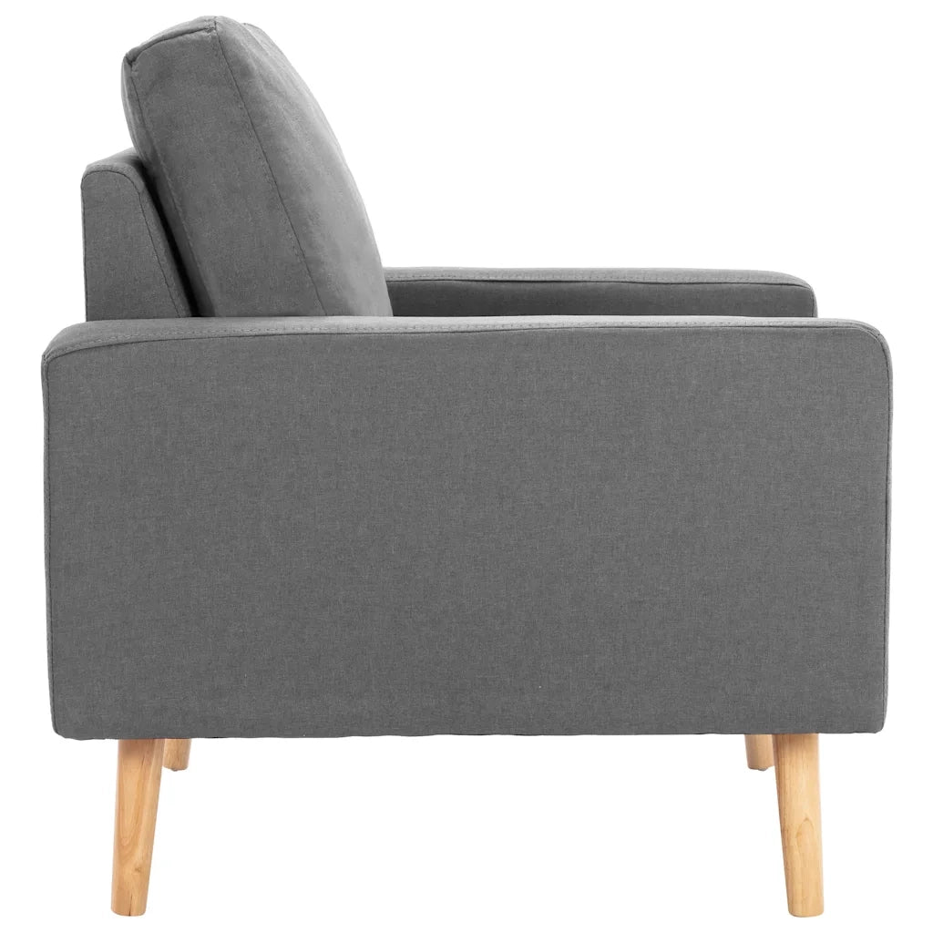 Poltrona Grigio Chiaro in Tessuto 288693