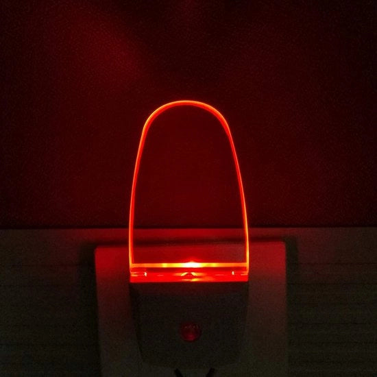 Lampada da notte con sensore intelligente - risparmio energetico - 2 pezzi - luce rossa