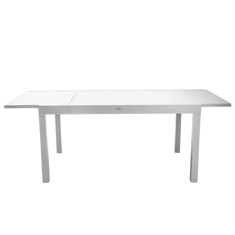 Tavolo alluminio sullivan bianco cm 150/210x90h73