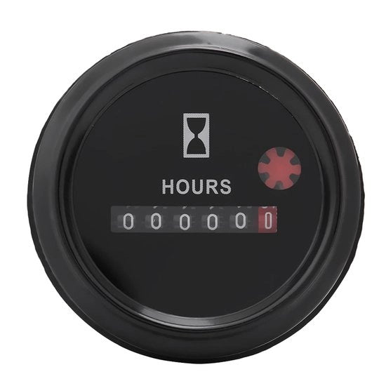 Contatore Ora - Acqua e Polvere Resistente - Contatore Ora Meccanico - 12-36V AC/DC - 99999,9 Ore - Design Completo e Sigillato - Contatore Ore Facile da Leggere