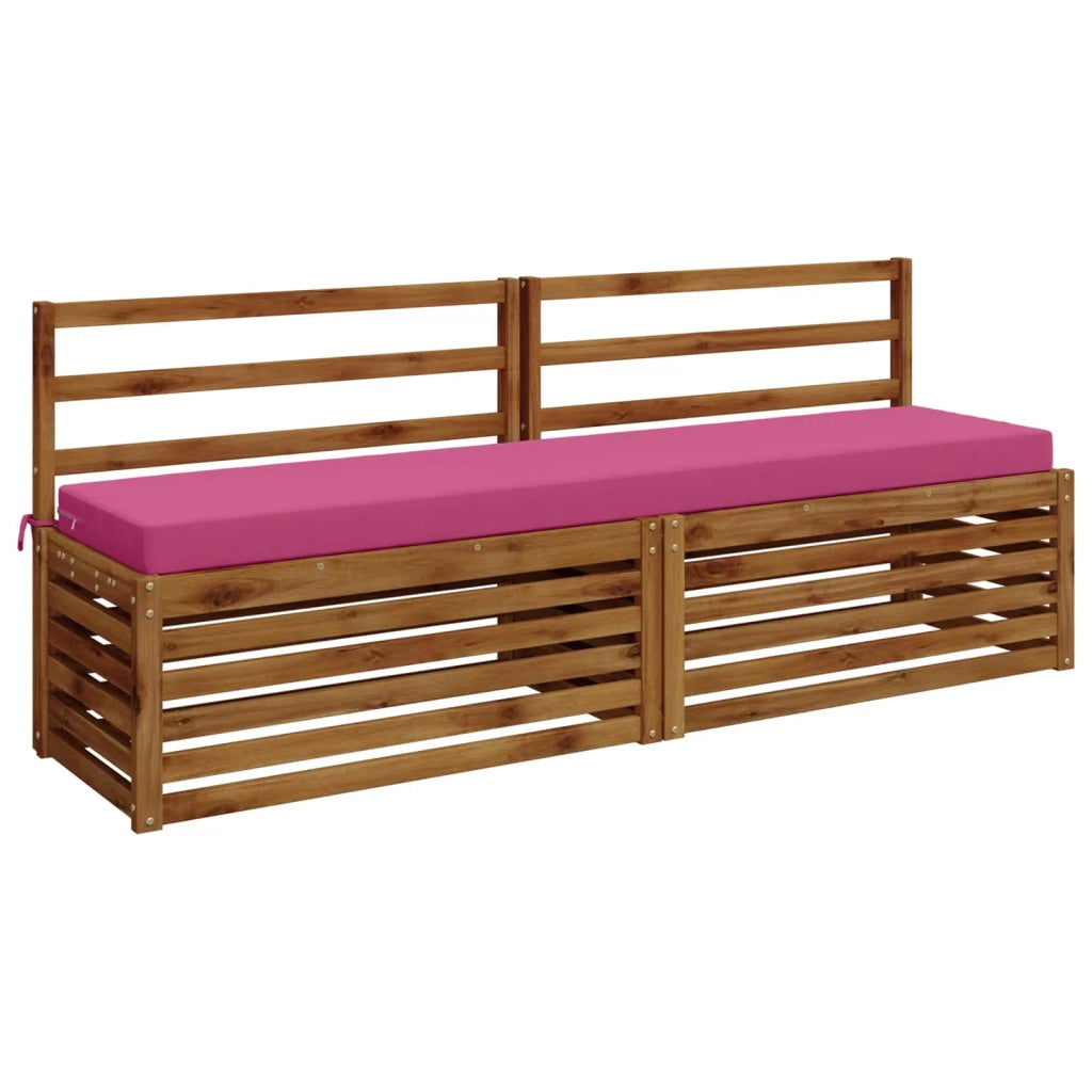 Cuscini per Panchina a 2 Pezzi SOEST 2 pz 100% Poliestere Rosa 949999