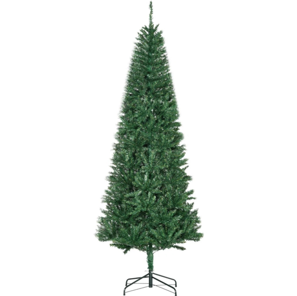 Albero di Natale artificiale Nordmann 210 cm con circa 865 rami in PVC verde, struttura metallica stabile