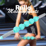 Trade Shop - Rullo Bastone Massaggio Muscolare 54cm Per Gambe, Schiena, Migliora Circolazione -