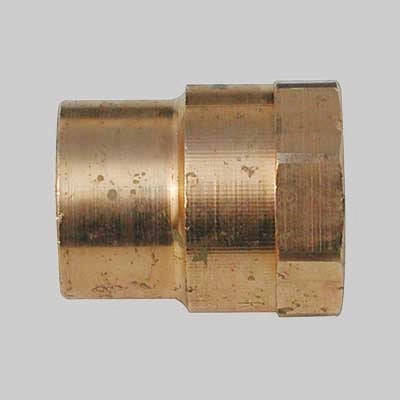 NIPLES BRONZO FILETTATO FEMMINA A SALDARE FEMMINA  18 x 1/2     MADE IN ITALY