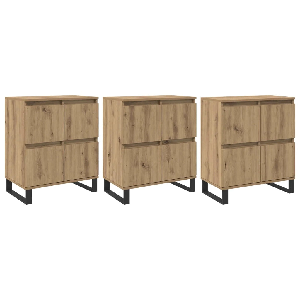Credenza 3 pcs Rovere artigianale 60 x 35 x 70 cm 3394576