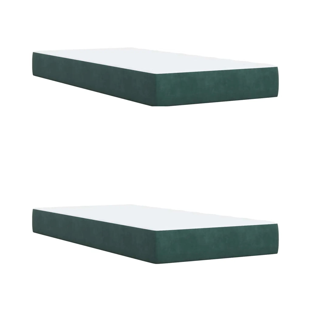 Letto box spring con materasso Verde Scuro 200 x 200 cm Velluto 3453713