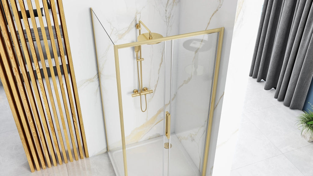 Cabina Doccia Rapid Slide Gold Brush 160x80