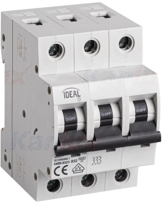 Interruttore magnetotermico 3P TH35 KMB6 Kanlux