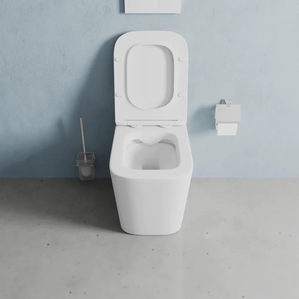 Vaso filomuro in ceramica bianco opaco con sedile soft-close | Londra
