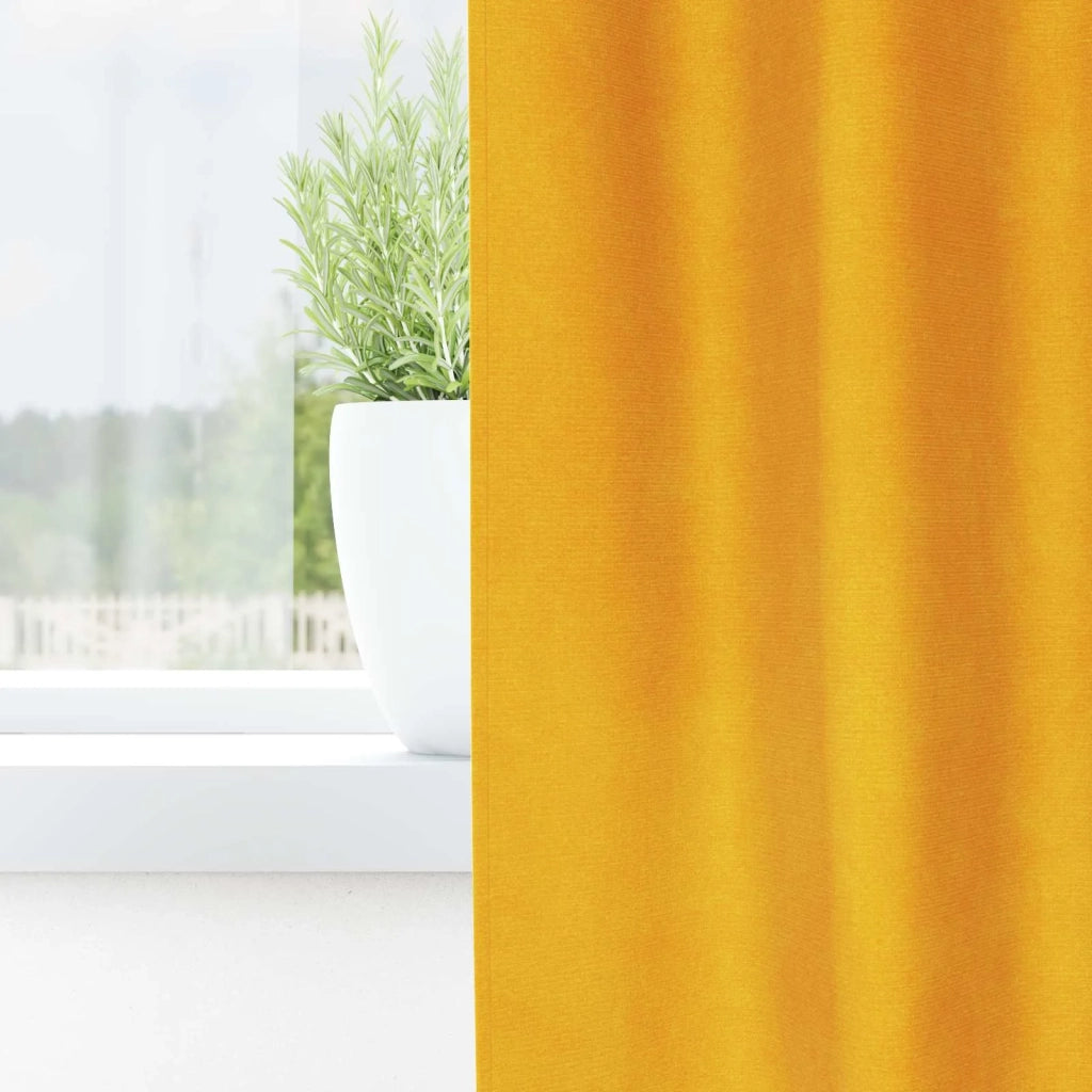 Tende oscuranti 2 pcs Giallo senape 140 x 225 cm Velluto 4107280
