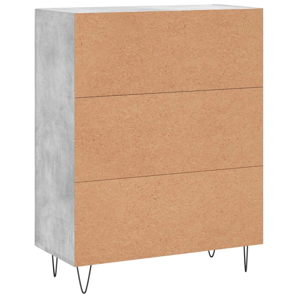 Credenza-Buffet-Armadio da cucina Grigio Cemento 69,5x34x90 cm in Legno Multistrato 191506