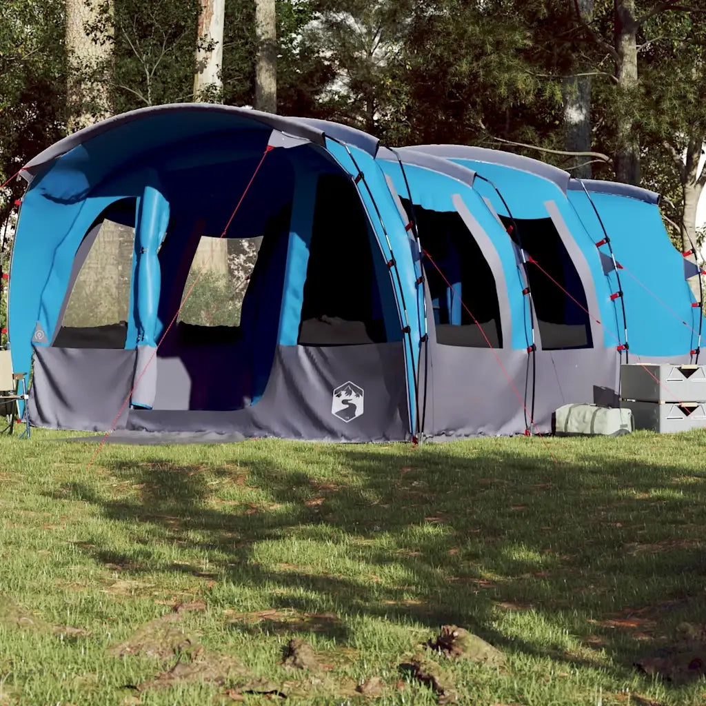 Tenda Familiare a Tunnel per 8 Persone-Tenda da campeggio Blu Impermeabile 842703