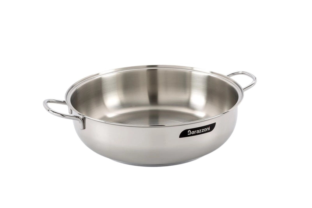 Barazzoni 266104026 Bonita Tegame in Acciaio Inox 18-10 con Fondo Termoradiante a 3 Strati Diametro 26 cm Altezza 8 cm colore Acciaio inox