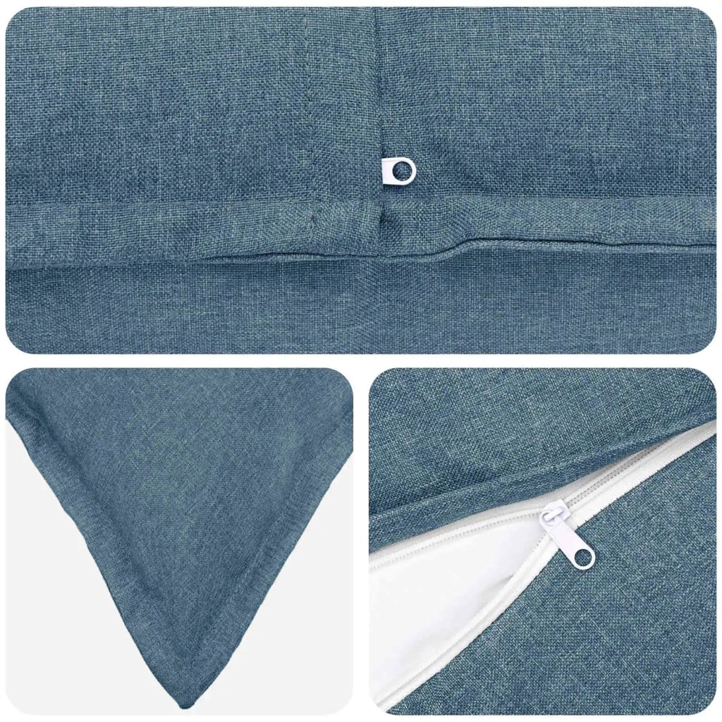 Cuscino con cuscino HOUTEN 2 pz Blu jeans Lino 935499
