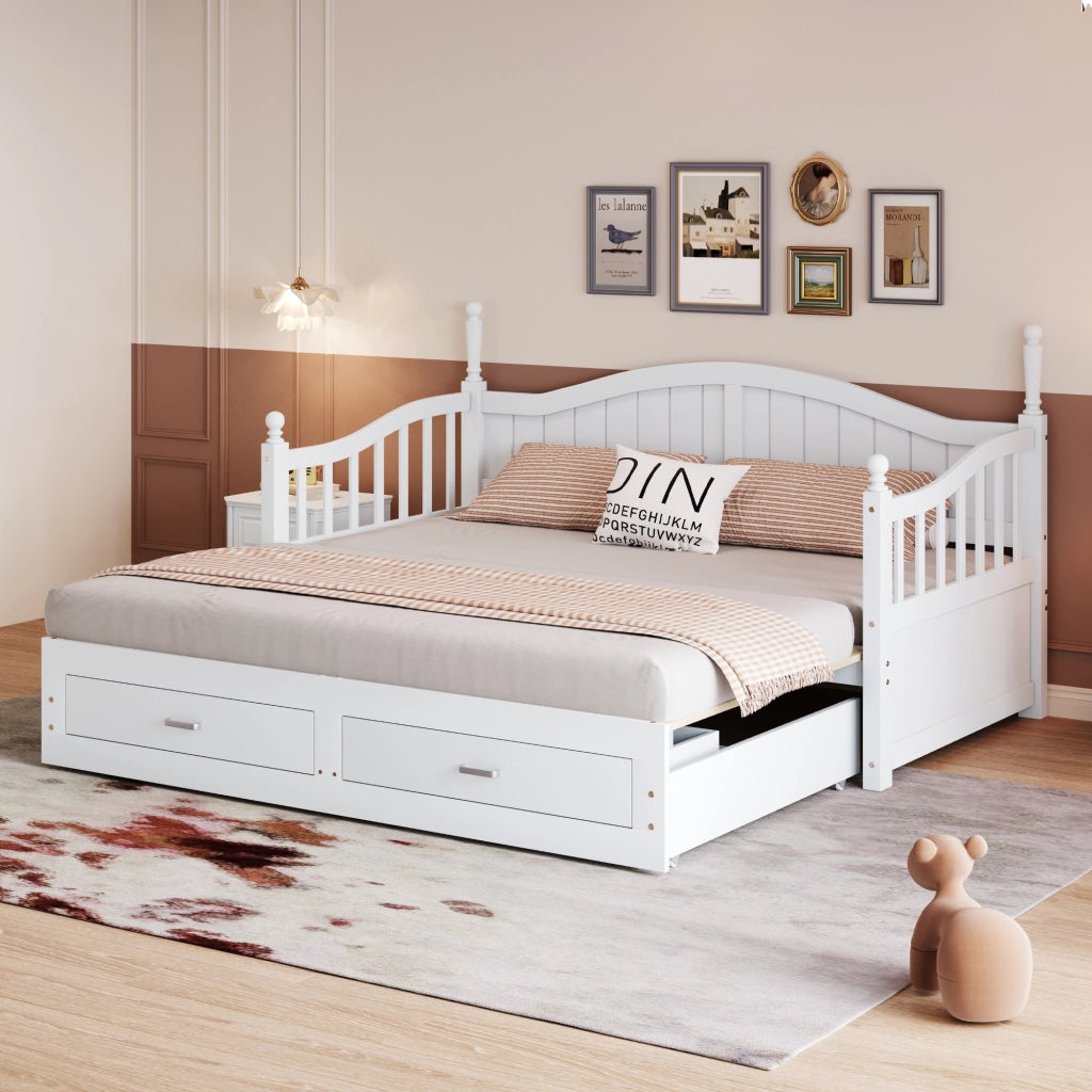 divano letto in legno bianco 97 x 197 cm