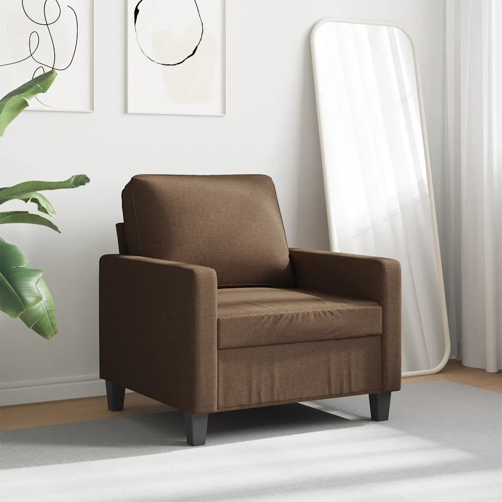 Poltrona | Sedia Relax Marrone 60 cm in Tessuto