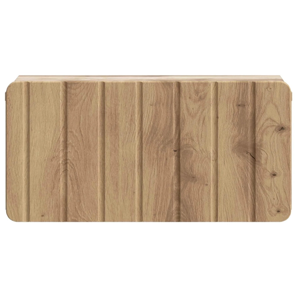 Mobiletto da notte a muro 2 pz Rovere Artigianale 898294
