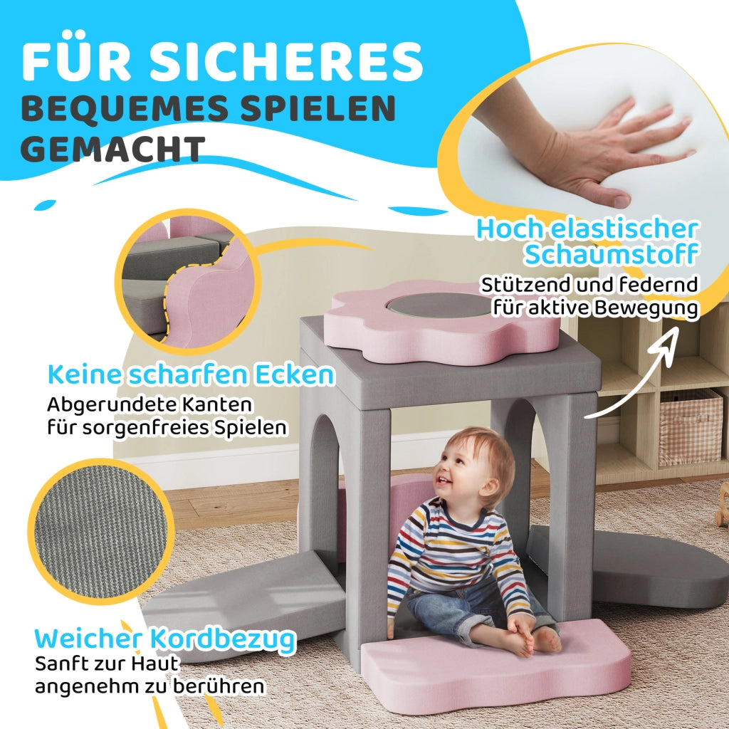 Set blocchi di schiuma per arrampicata e gioco ¨C zephmum ¨C grigio e rosa