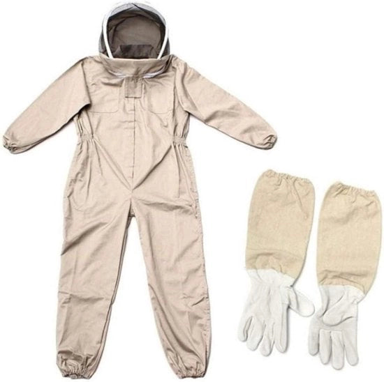 Cappello di protezione per api professionale - full-body impermeabile per il guardiani delle api - XL in cotone circolare viola.