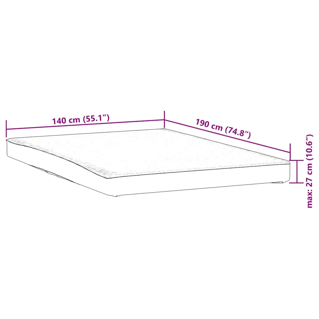 Coprimaterasso-Fodera per Materasso Bianco 140x190 cm Impermeabile 961848