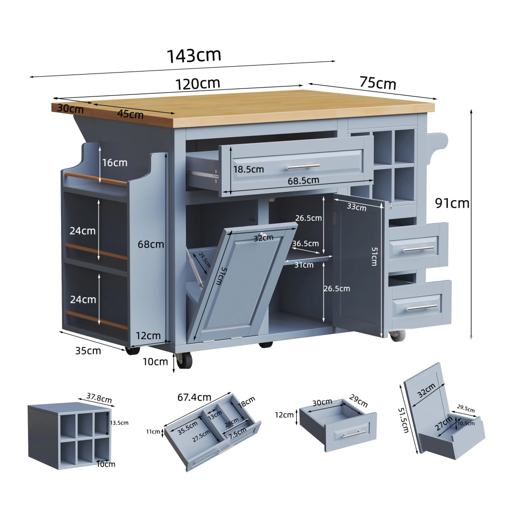 Isola da cucina nera 210 x 30 x 100;9 cm; bancone bar con piano effetto marmo girevole a 360°