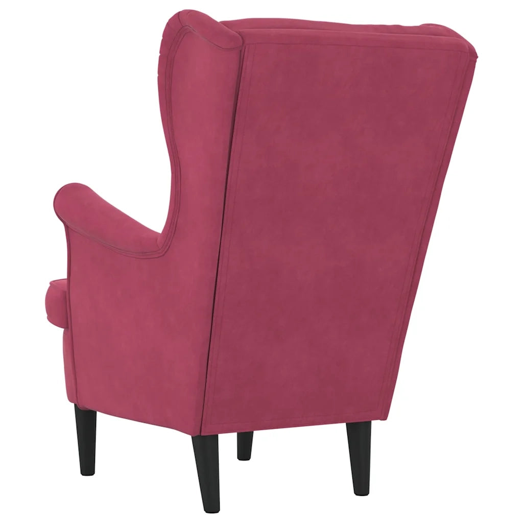 Divano Sedia-Poltrona Rosso Vino in Velluto 660110