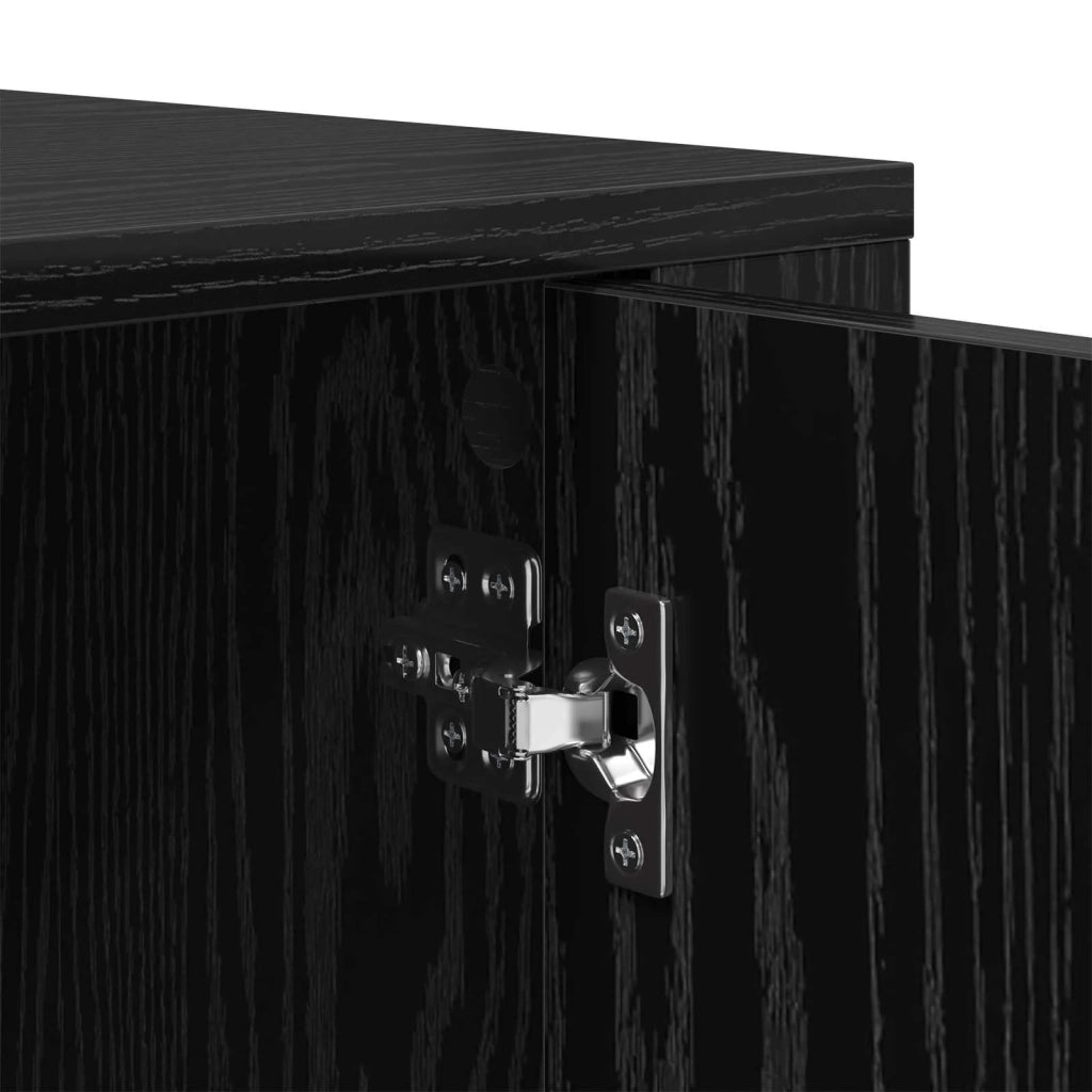 Credenza | Madia | Buffet da pranzo | Armadio da pranzo Rovere Nero 40 x 33 x 70 cm Legno multistrato