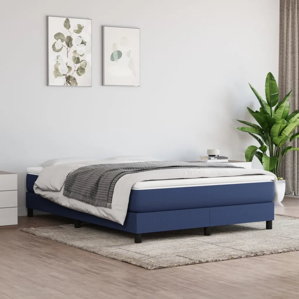 Materasso a Molle-Materasso per letto Blu 140x190x20 cm in Tessuto