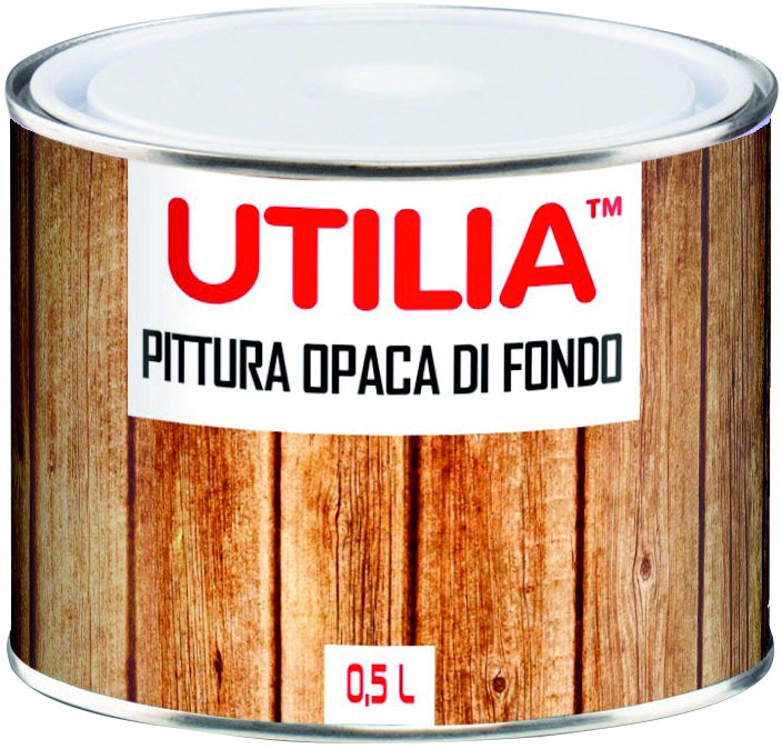 Utilia FONDO BIANCO OPACO PER LEGNO ml. 500 6.00 pz