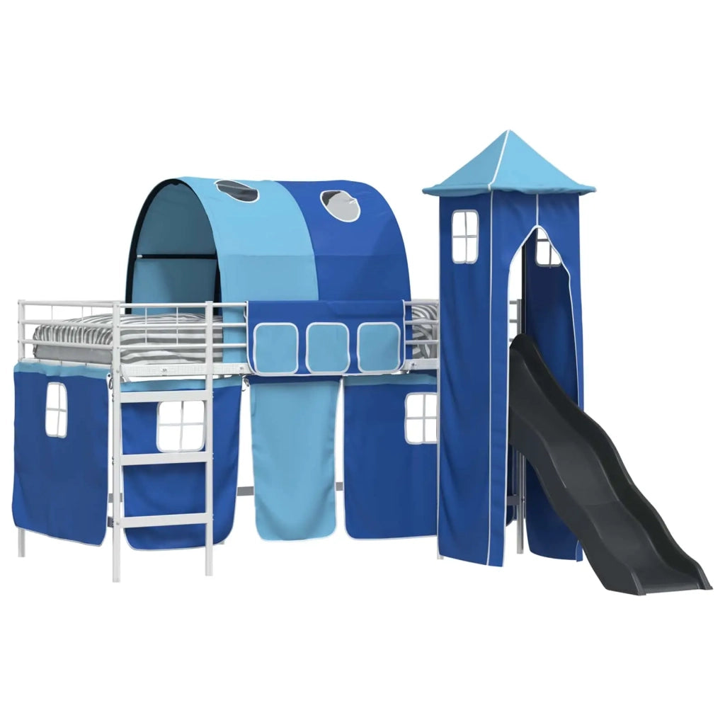 Struttura del letto loft per bambini Bianco e Blu 80 x 200 cm 42020900