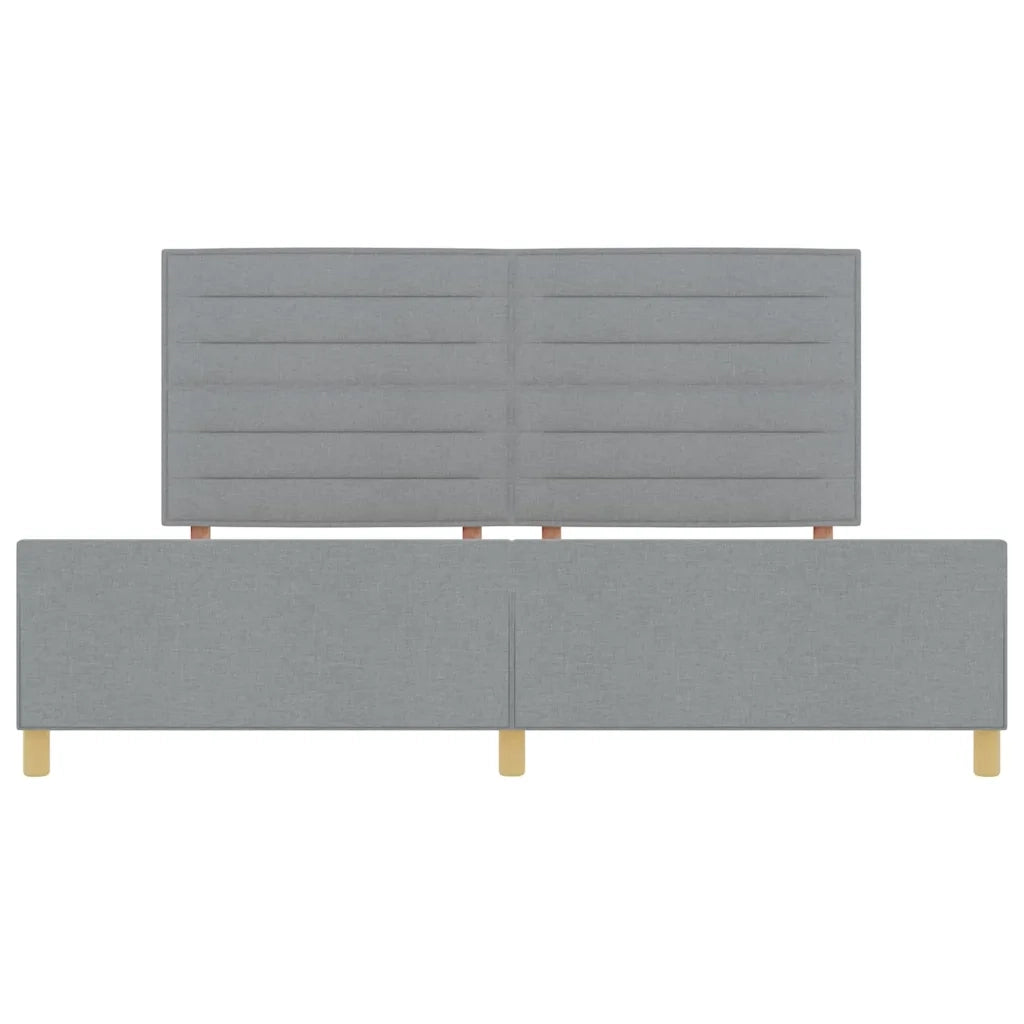 Struttura del letto Grigio chiaro 200 x 200 cm Tessuto