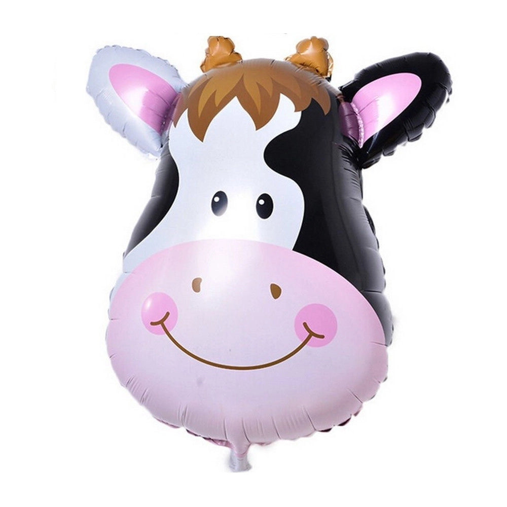 Trade Shop - Set 2 Pezzi Festoni Palloncini Palloncino Mucca 77.5x89 Cm Elio Compleanno Feste -