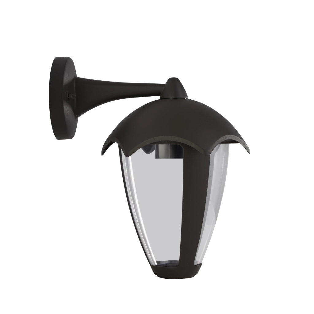 Applique Campanula Alluminio Grigio Policarbonato Trasparente 1 Luce E27