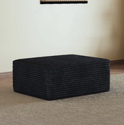 Pouf imbottito senza montaggio in tessuto nero